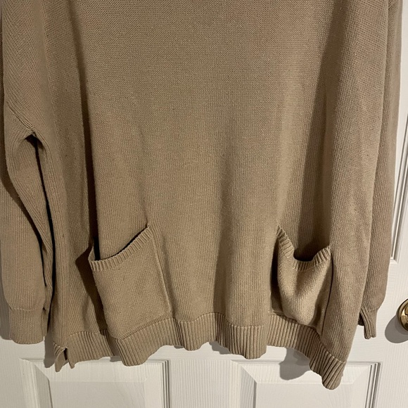 Ellos Pullover Pocket Sweater Tunic, Tan Size 1X 22β24 - Picture 3 of 7